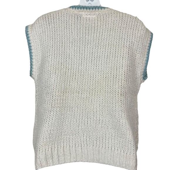 Exclusive Imports Hand Knit Womens Vintage Pink Blue Chunky Cable Knit Sweater S - Picture 13 of 16